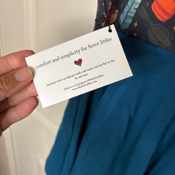 Malia And Kai Black And Teal Magical Fall Tank Twirl Dress Size 3 NWT - Picture 3 of 4